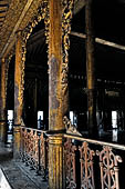 Myanmar - Mandalay, Shwenandaw Kyaung (the Golden Palace) a wonderful example of the Burmese unique teak architecture and wood-carving art. 